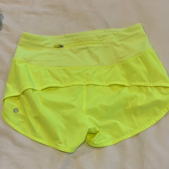 lululemon athletica Women's Neon Yellow Athletic Shorts - Picture 1 of 3